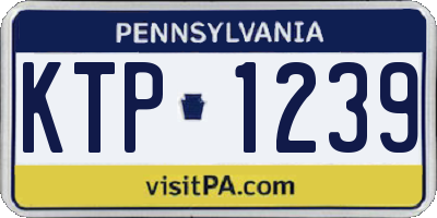 PA license plate KTP1239