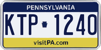PA license plate KTP1240