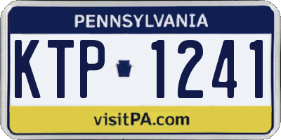 PA license plate KTP1241