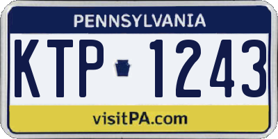 PA license plate KTP1243