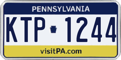 PA license plate KTP1244