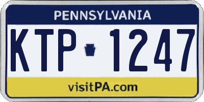 PA license plate KTP1247