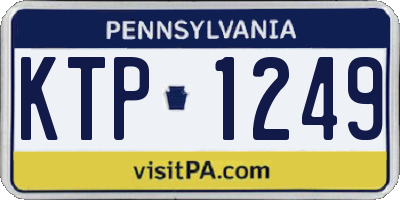 PA license plate KTP1249