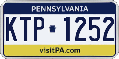PA license plate KTP1252