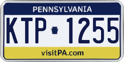 PA license plate KTP1255