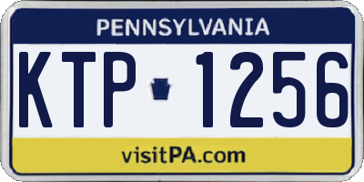 PA license plate KTP1256