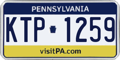 PA license plate KTP1259