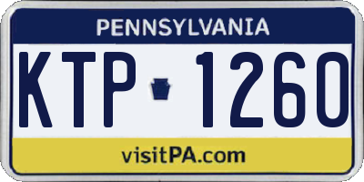 PA license plate KTP1260