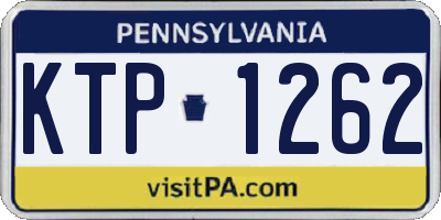 PA license plate KTP1262