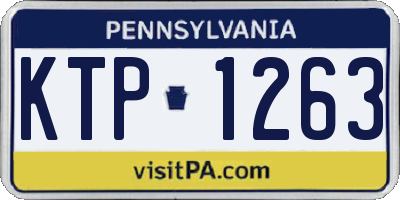 PA license plate KTP1263