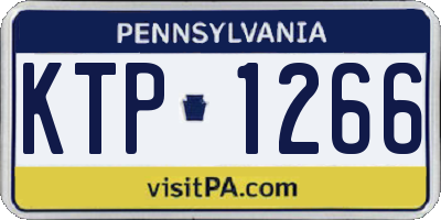 PA license plate KTP1266