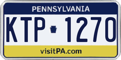 PA license plate KTP1270