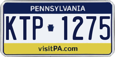 PA license plate KTP1275