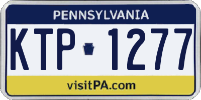 PA license plate KTP1277
