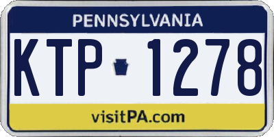 PA license plate KTP1278