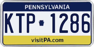 PA license plate KTP1286