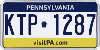PA license plate KTP1287