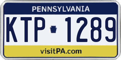 PA license plate KTP1289
