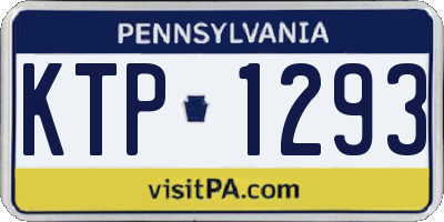 PA license plate KTP1293