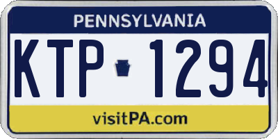 PA license plate KTP1294