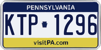 PA license plate KTP1296
