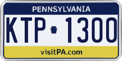 PA license plate KTP1300