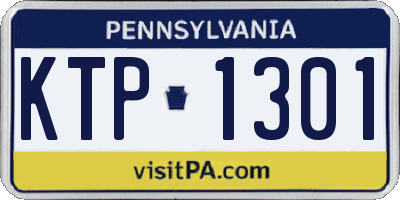 PA license plate KTP1301