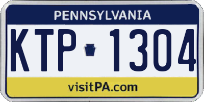 PA license plate KTP1304