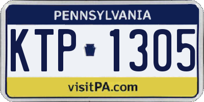 PA license plate KTP1305
