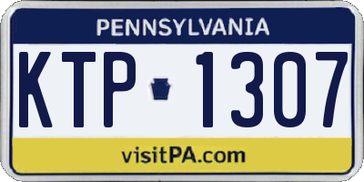 PA license plate KTP1307