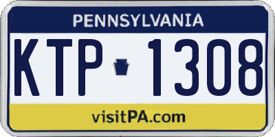 PA license plate KTP1308