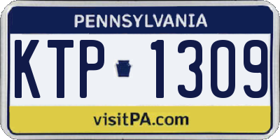 PA license plate KTP1309