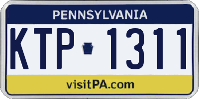 PA license plate KTP1311