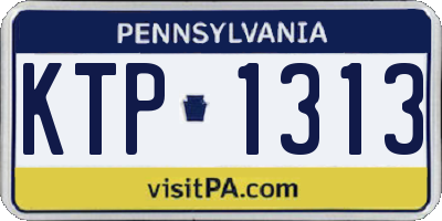 PA license plate KTP1313