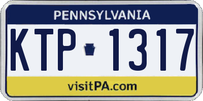 PA license plate KTP1317