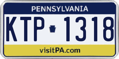 PA license plate KTP1318