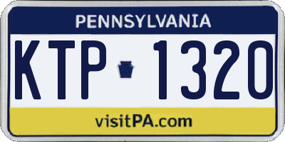PA license plate KTP1320