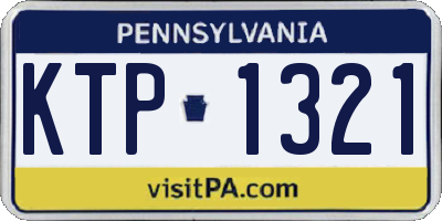 PA license plate KTP1321