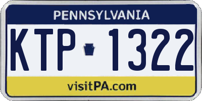 PA license plate KTP1322