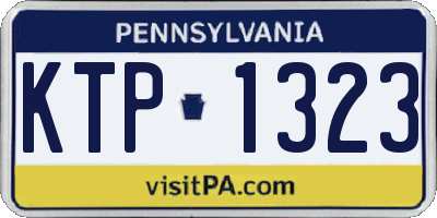 PA license plate KTP1323