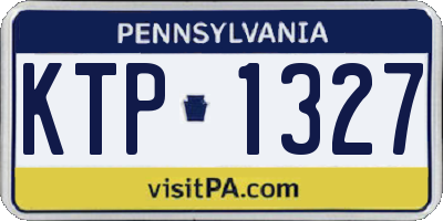PA license plate KTP1327
