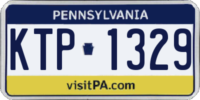 PA license plate KTP1329