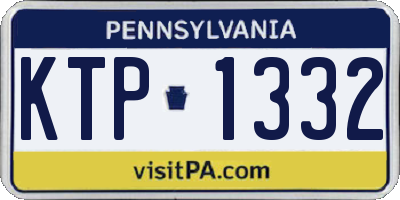 PA license plate KTP1332