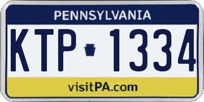 PA license plate KTP1334