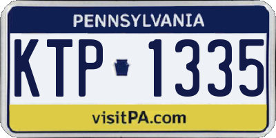PA license plate KTP1335