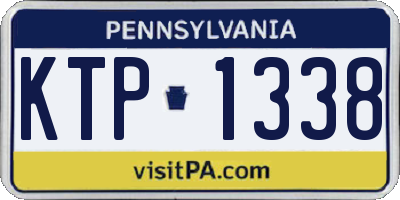 PA license plate KTP1338