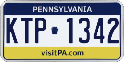 PA license plate KTP1342