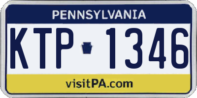 PA license plate KTP1346