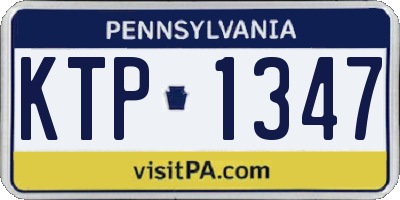 PA license plate KTP1347