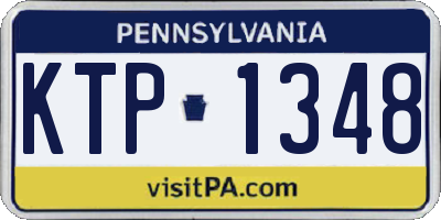 PA license plate KTP1348